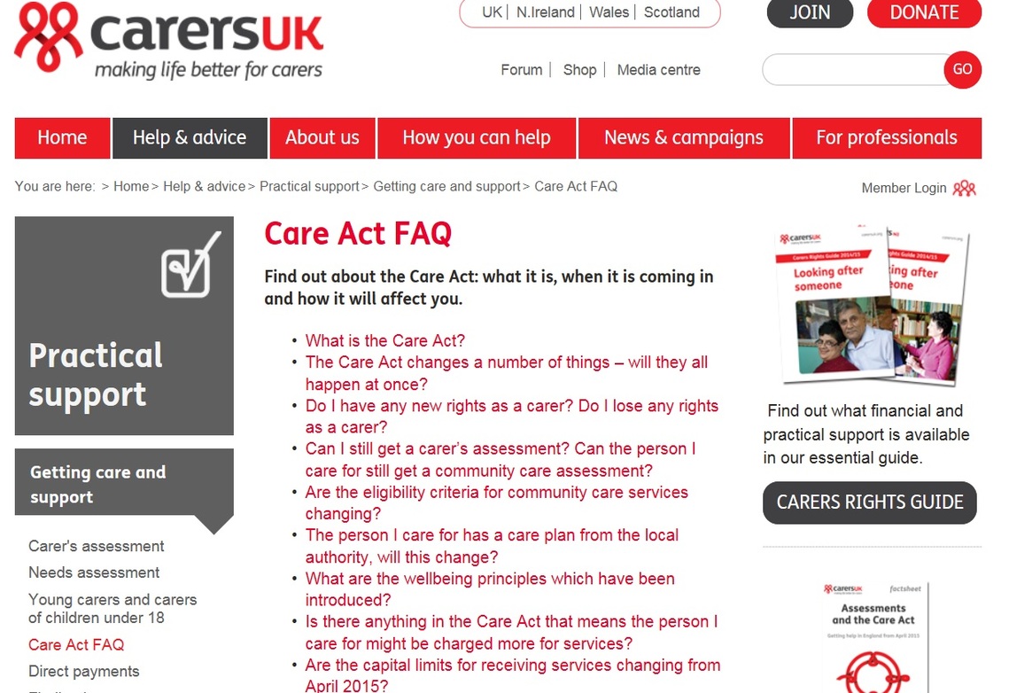 Care Act FAQ