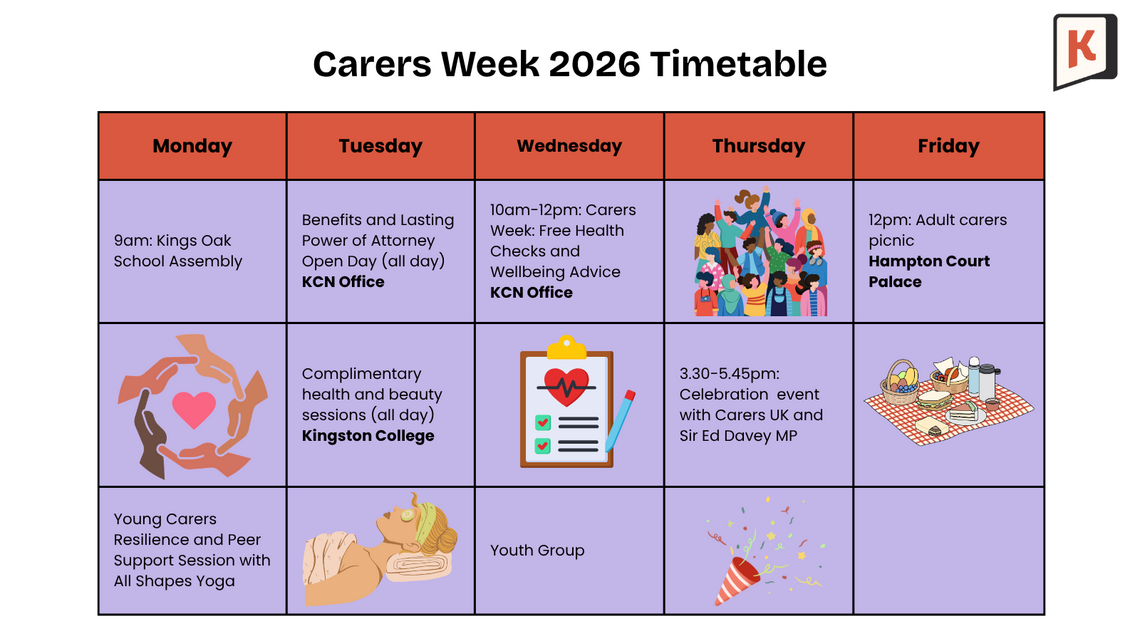 Carers week timetable 2