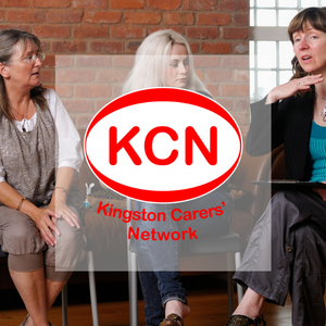 Group of adults talking and supporting each other