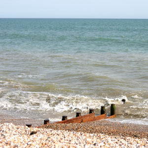 Sea lapping the shore