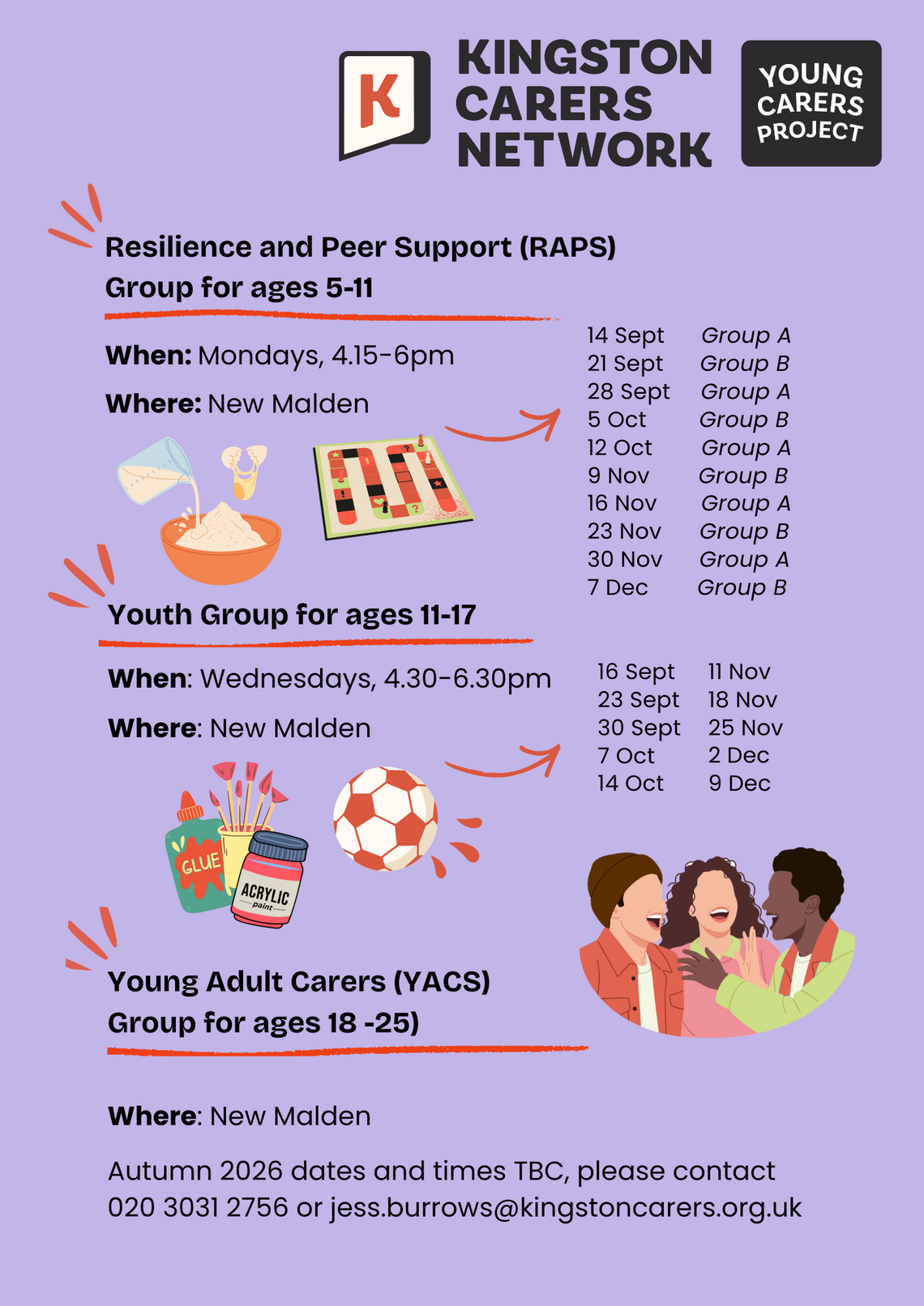Autumn YC and YACS dates