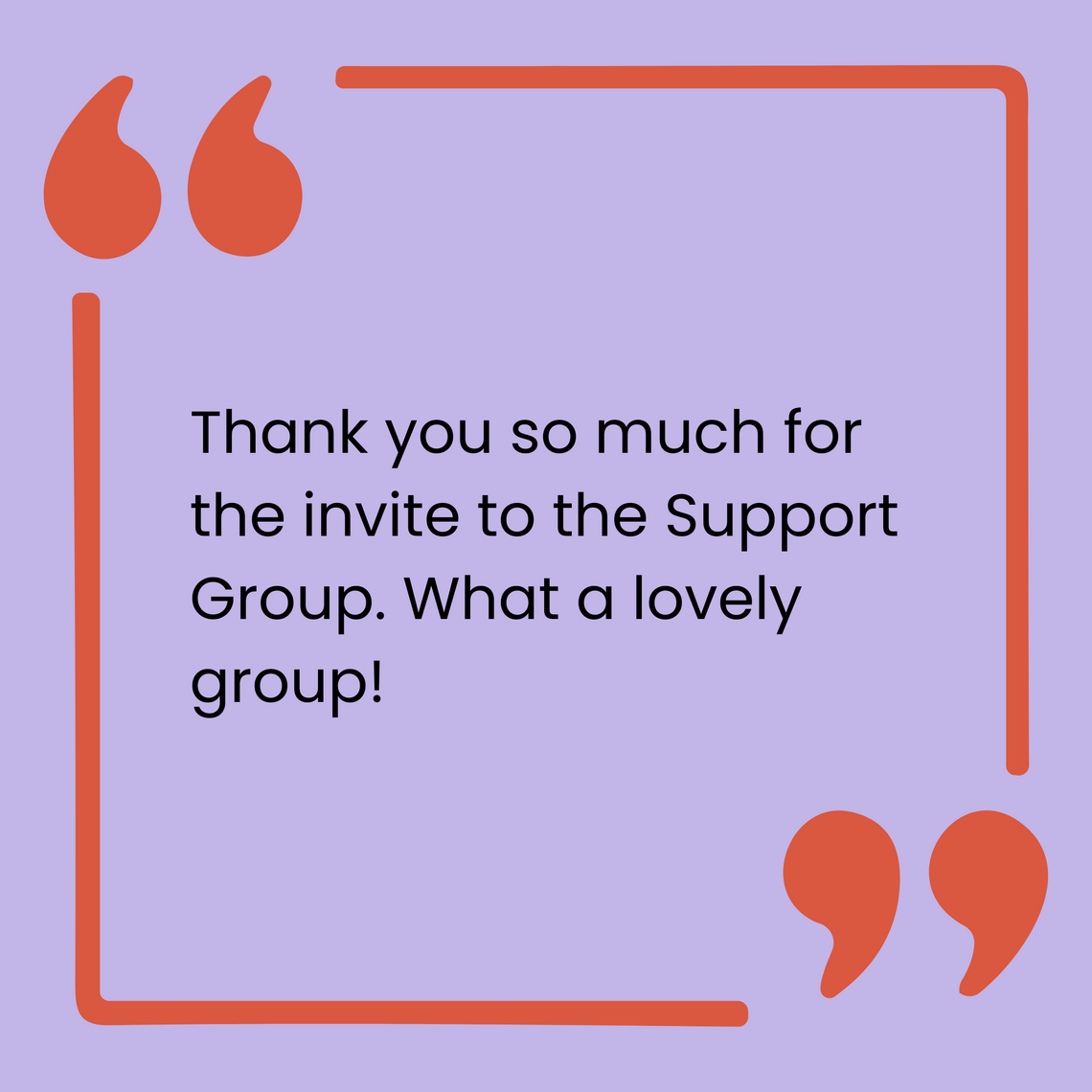 Support group feedback 2