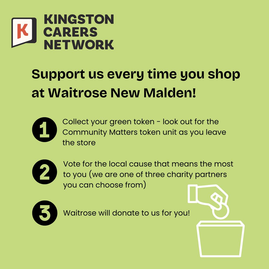 Waitrose tokens steps