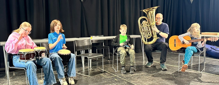 young carers doing music